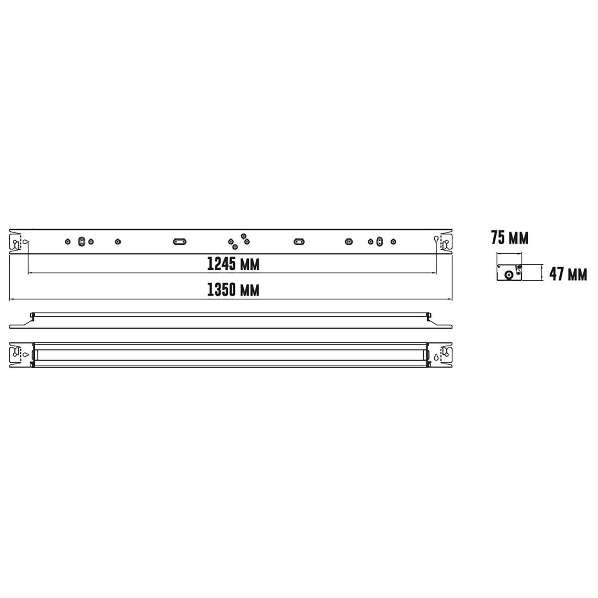 Henry Basic 4000K 135cm Blanco De Designlight - Con un flujo luminoso total de 10&nbsp;360 l&uacute;menes, Henry Basic proporciona luz suficiente para reemplazar la mayor&iacute;a de las luminarias de 1200/1500 mm con tubos fluorescentes T8 o T5.