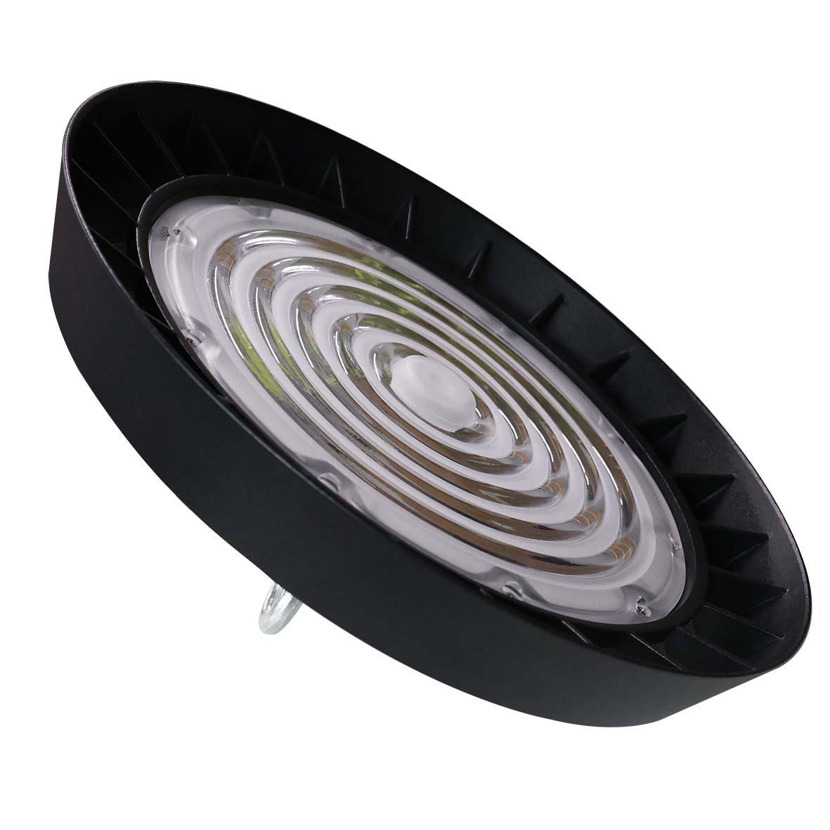 Highy High Bay 100W 4000K Negro De Designlight - Incluye un cable de 24 cm de longitud para 230 V con gancho para colgar.