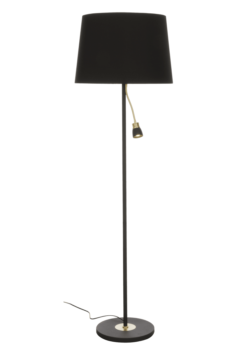 Eketorp Negro lámpara de pie De Aneta Lighting - Fuente de luz E27 de 60W para la pantalla textil, no incluida.