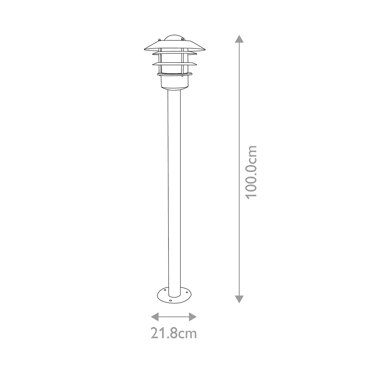 Helsingor 100cm Negro balizas De Elstead Lighting - Tillverkad av rostfritt st&aring;l i svart finish och glas, erbjuder den en slitstark och v&auml;derbest&auml;ndig konstruktion som &auml;r perfekt vid uppfarter, entr&eacute;er eller tr&auml;dg&aring;rdsg&aring;ngar.