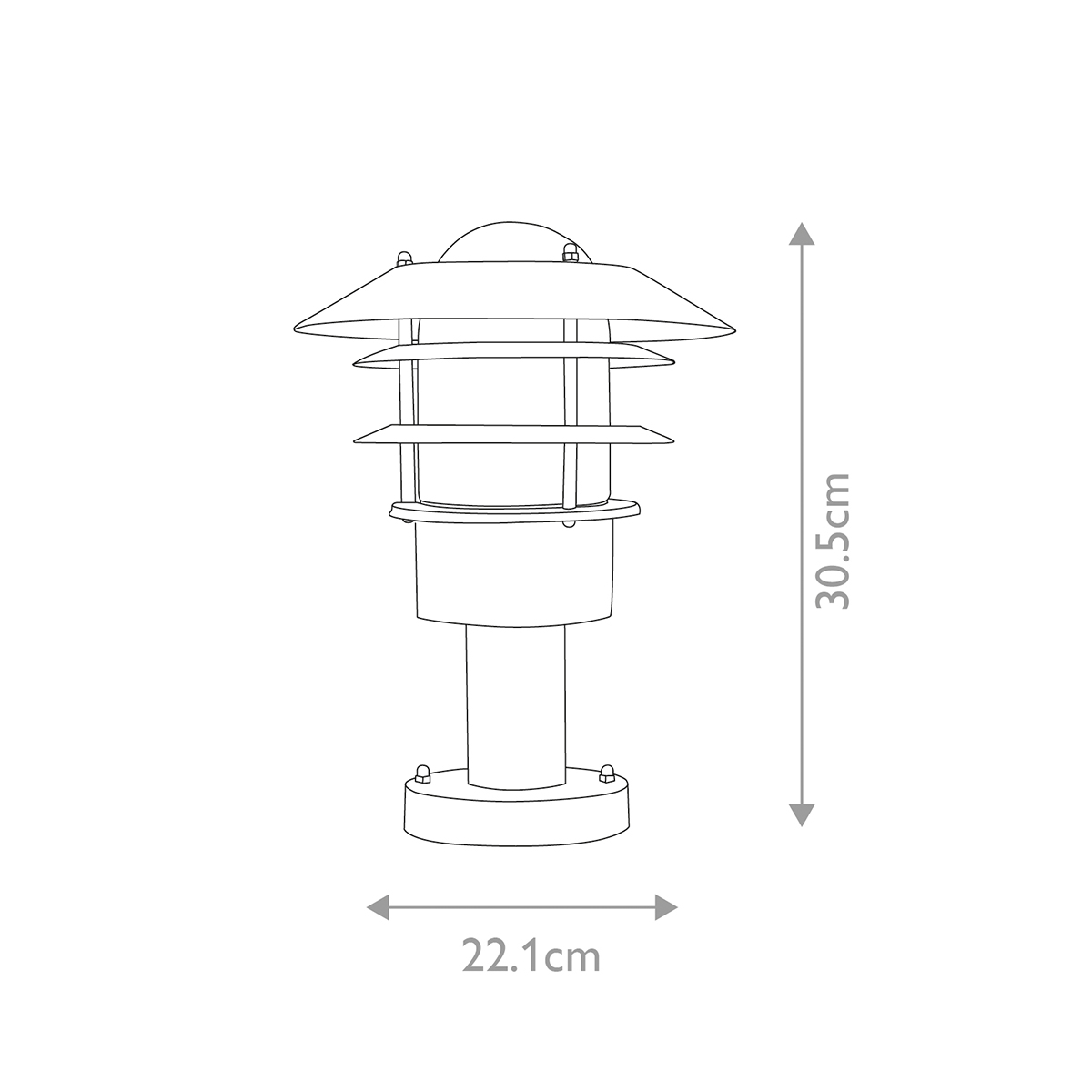 Helsingor 30cm Negro De Elstead Lighting - Tillverkad av rostfritt st&aring;l i svart finish och glas, erbjuder den en slitstark och v&auml;derbest&auml;ndig konstruktion som &auml;r perfekt f&ouml;r entr&eacute;er, tr&auml;dg&aring;rdsg&aring;ngar och uteplatser.