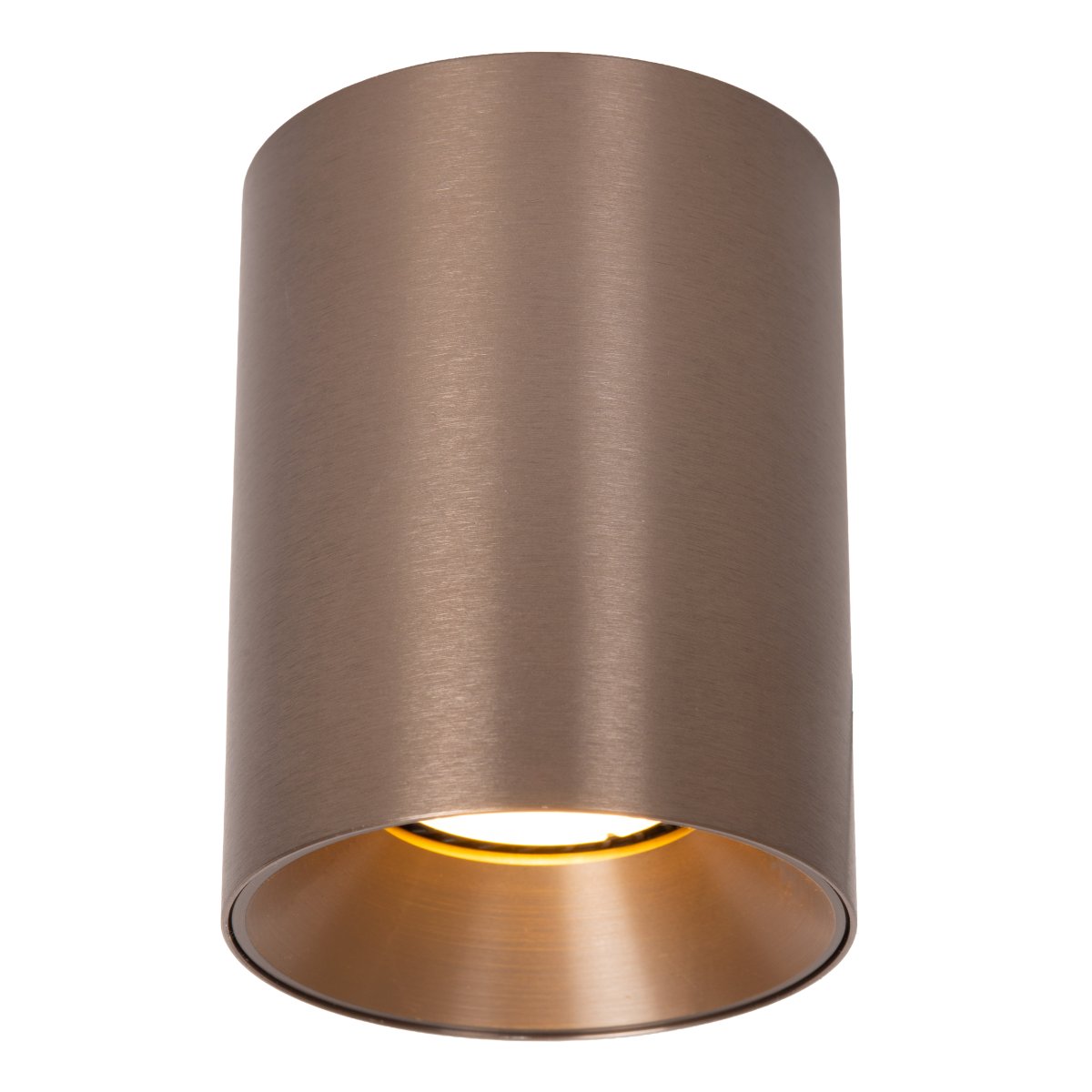 Gerti Marrón foco de techo De Lucide - Gerti es un elegante foco met&aacute;lico con un sofisticado acabado marr&oacute;n que aporta un toque moderno y elegante a tu hogar.