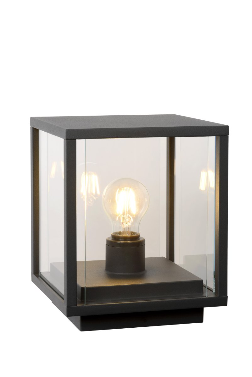 Claire 25cm Negro De Lucide - Ideal para iluminar caminos, parterres, c&eacute;sped o estanques, y para crear un ambiente exterior acogedor.