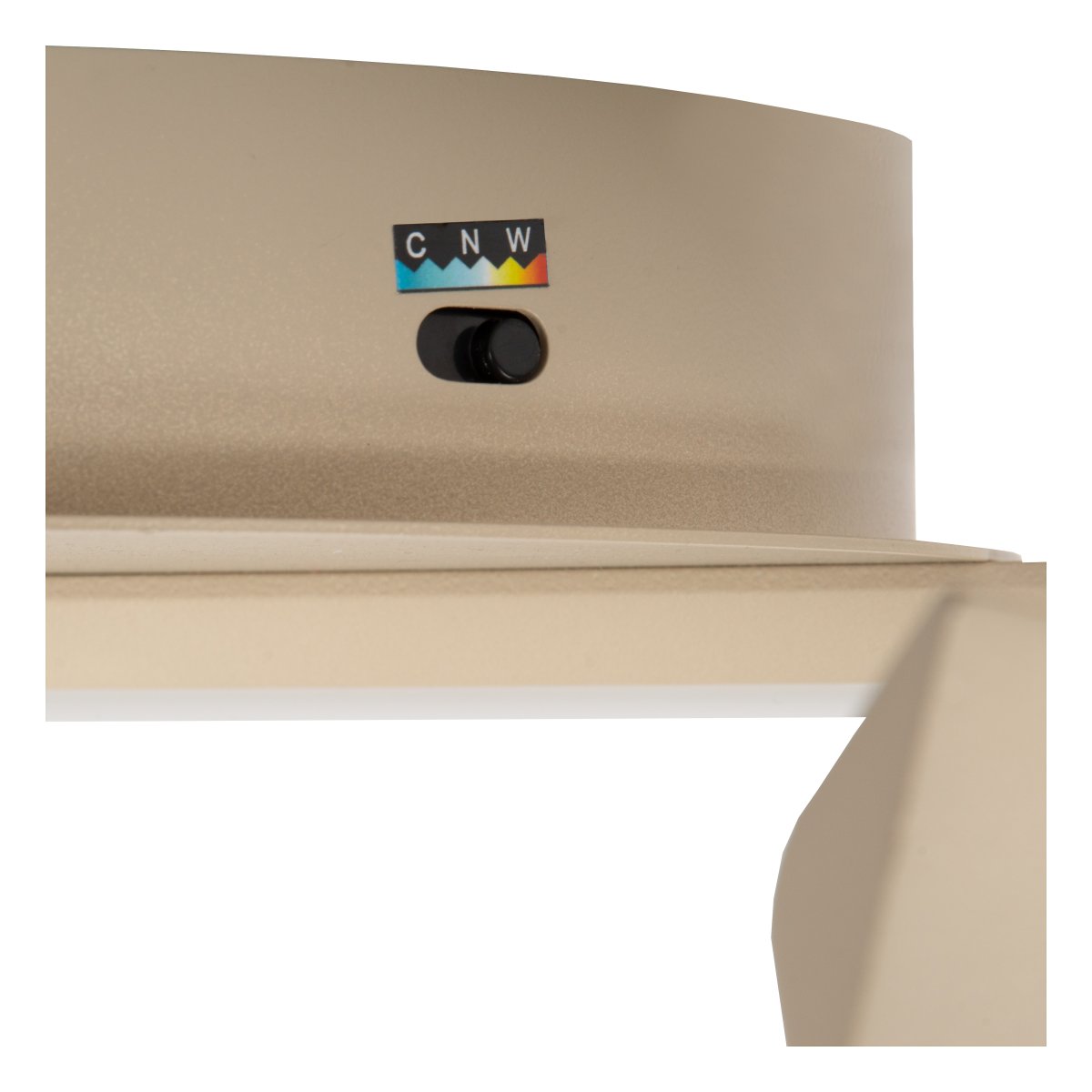 Menuet Ø60 Beige plafón De Lucide - La l&aacute;mpara Menuet es una l&aacute;mpara de techo moderna hecha de metal beige con un dise&ntilde;o suave y escultural que se convierte en un elegante punto focal en el techo.