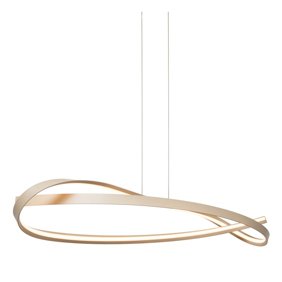 Menuet 110cm Beige Lámpas de techo De Lucide - La elegante l&aacute;mpara colgante Menut, fabricada en metal beige, cautiva con su forma suave y org&aacute;nica, aportando un toque moderno y luminoso a cualquier estancia.