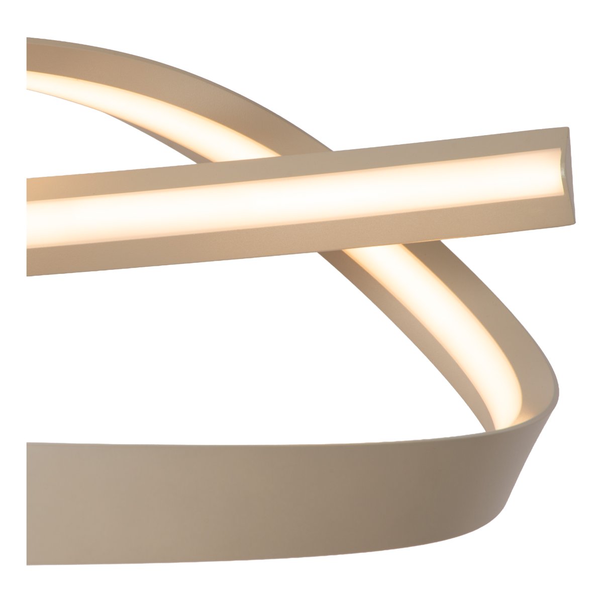 Menuet 110cm Beige Lámpas de techo De Lucide - La elegante l&aacute;mpara colgante Menut, fabricada en metal beige, cautiva con su forma suave y org&aacute;nica, aportando un toque moderno y luminoso a cualquier estancia.