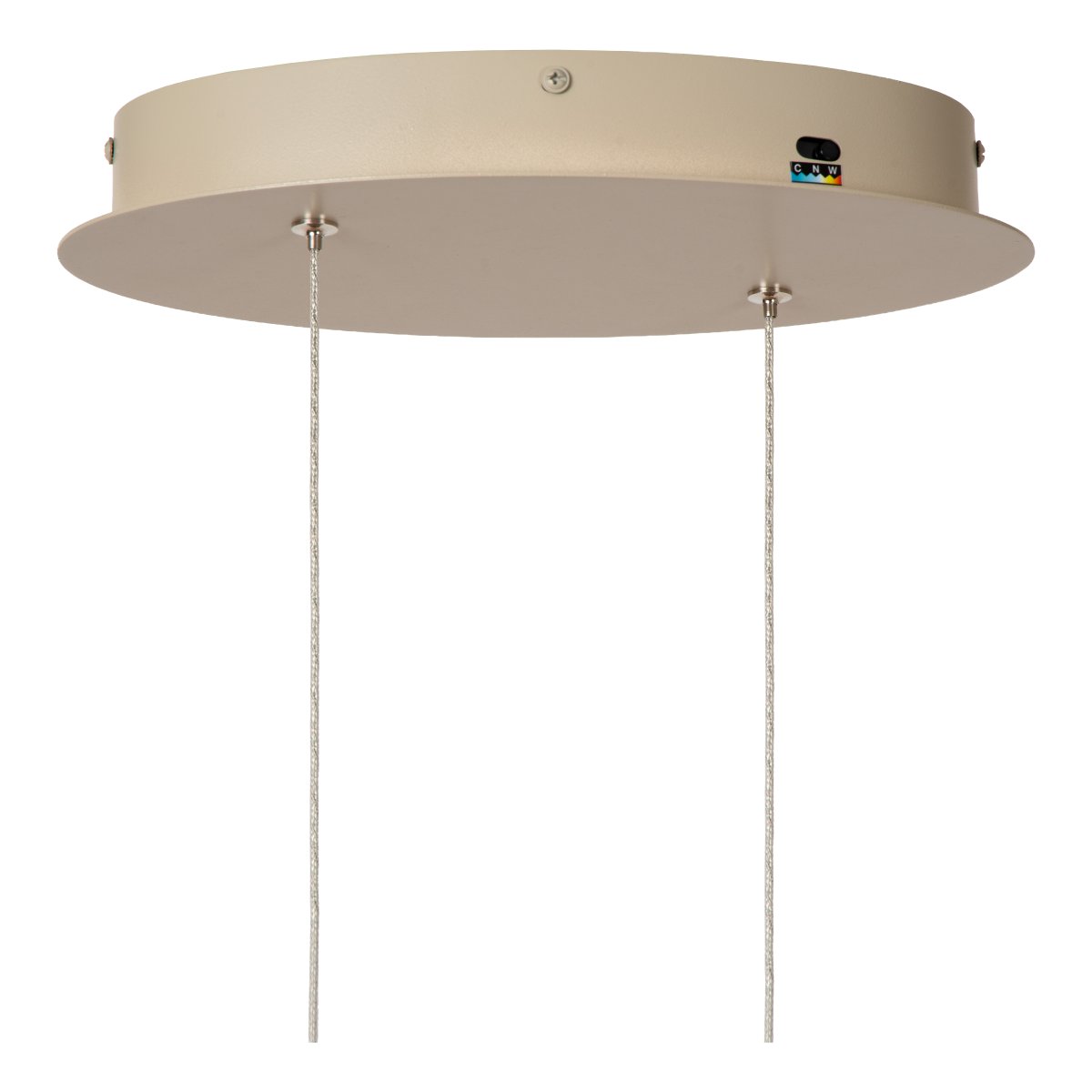 Menuet 110cm Beige Lámpas de techo De Lucide - La elegante l&aacute;mpara colgante Menut, fabricada en metal beige, cautiva con su forma suave y org&aacute;nica, aportando un toque moderno y luminoso a cualquier estancia.