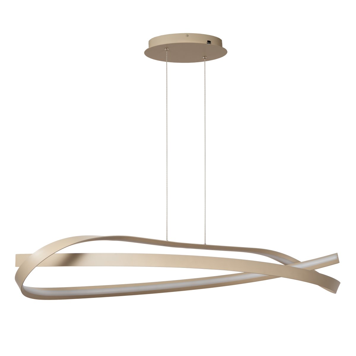 Menuet 110cm Beige Lámpas de techo De Lucide - La elegante l&aacute;mpara colgante Menut, fabricada en metal beige, cautiva con su forma suave y org&aacute;nica, aportando un toque moderno y luminoso a cualquier estancia.