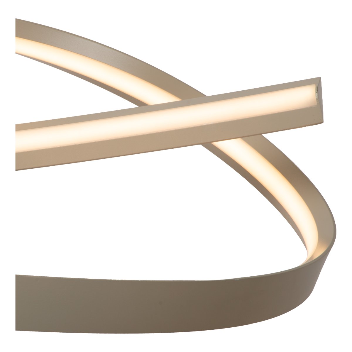 Menuet 140cm Beige Lámpas de techo De Lucide - La elegante l&aacute;mpara colgante Menut, fabricada en metal beige, cautiva con su forma suave y org&aacute;nica, aportando un toque moderno y luminoso a cualquier estancia.