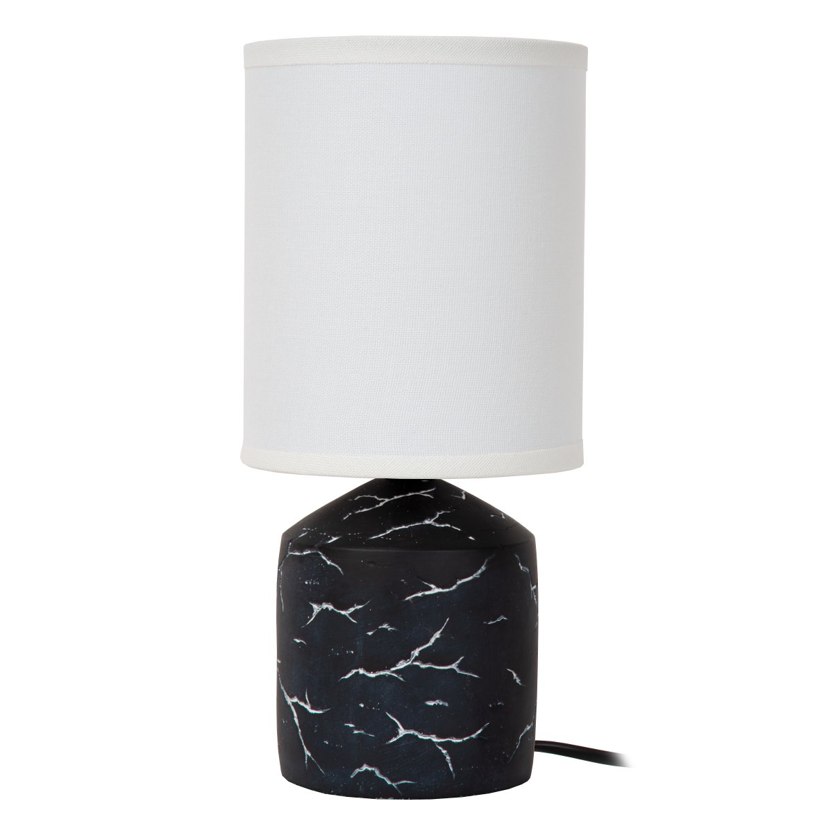 Fran 30cm Negro lámpara de mesa De Lucide - La lámpara de mesa Fran destaca por su elegante diseño, con una base decorativa de cerámica negra.