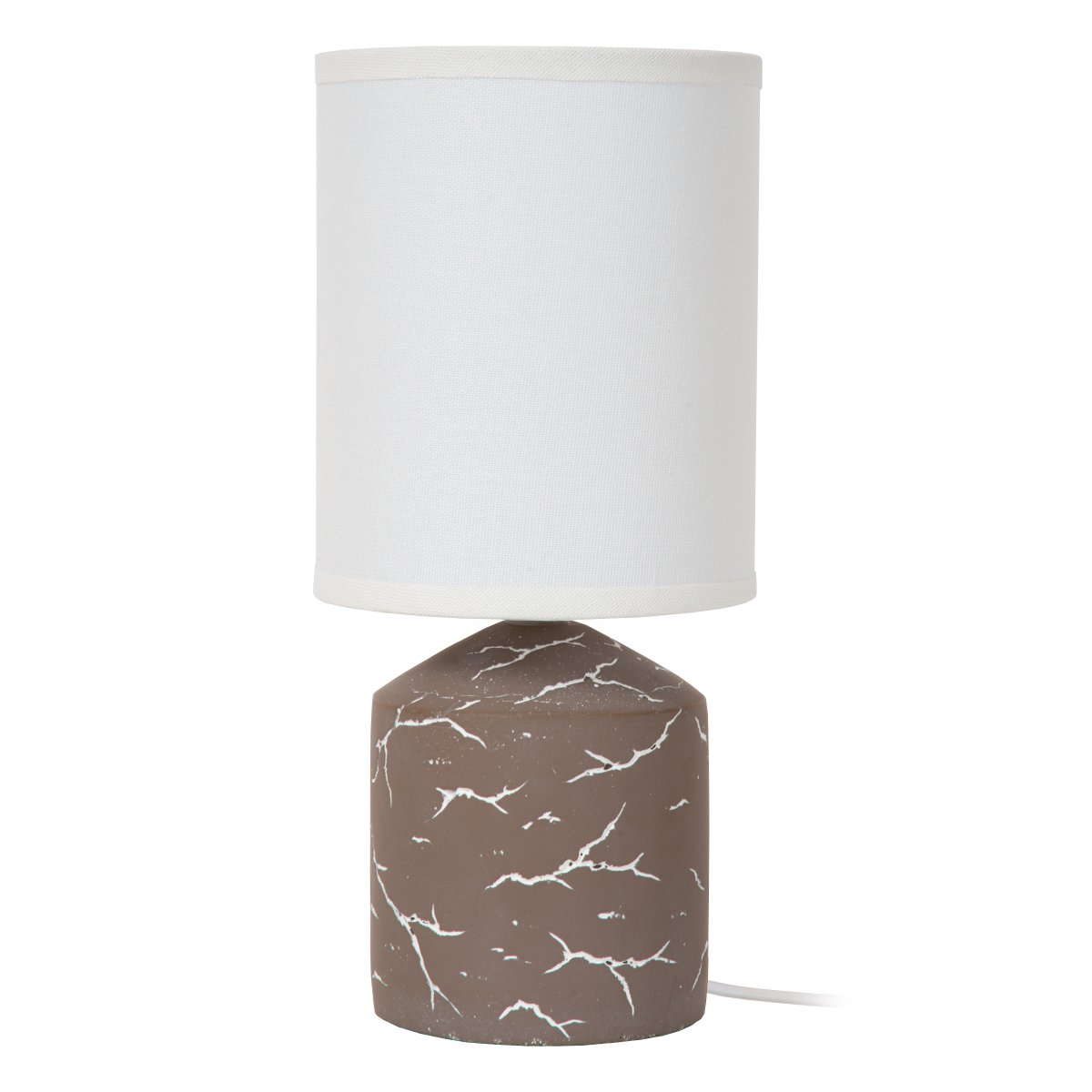 Fran 30cm Gris pardo lámpara de mesa De Lucide - La lámpara de mesa Fran destaca por su elegante diseño, con una base decorativa de cerámica beige oscuro.