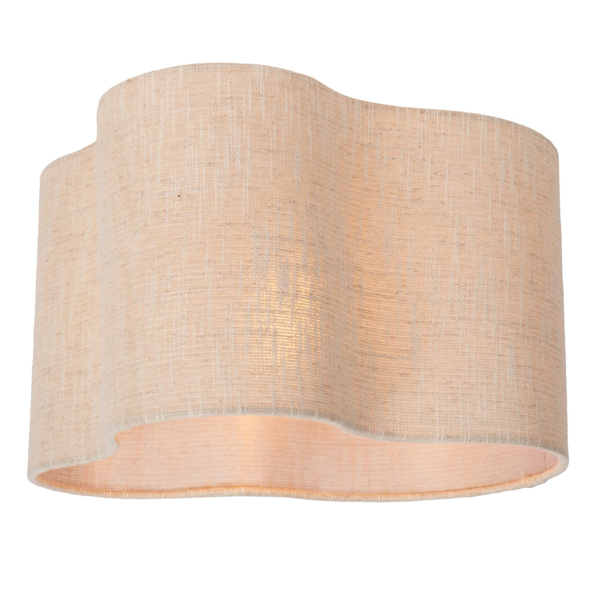 Chantal Ø40 Beige plafón De Lucide - La pantalla de tela de color natural en tonos beige difunde la luz agradablemente y crea un ambiente c&aacute;lido y acogedor.