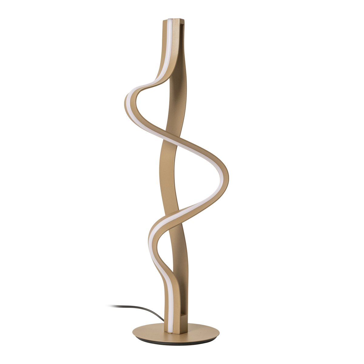 Lambada 60cm Champán lámpara de mesa De Lucide - Lambada es una elegante l&aacute;mpara de mesa met&aacute;lica con un exclusivo acabado color champ&aacute;n y una forma suave y org&aacute;nica que llama la atenci&oacute;n al instante.