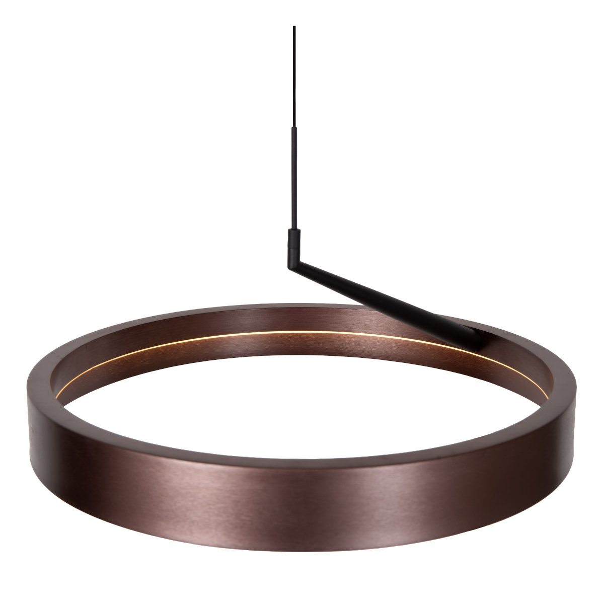 Leonard Ø55 Marrón Lámpas de techo De Lucide - La luz es regulable en tres niveles mediante un interruptor de pared est&aacute;ndar, lo que permite ajustar f&aacute;cilmente el brillo seg&uacute;n la situaci&oacute;n.