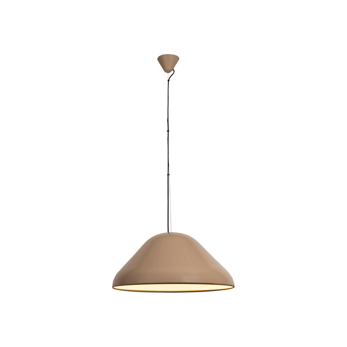 Andres Ø56 Gris pardo Lámpas de techo De Lucide - Andres es una elegante l&aacute;mpara colgante de metal con un acabado brillante en un elegante color topo.