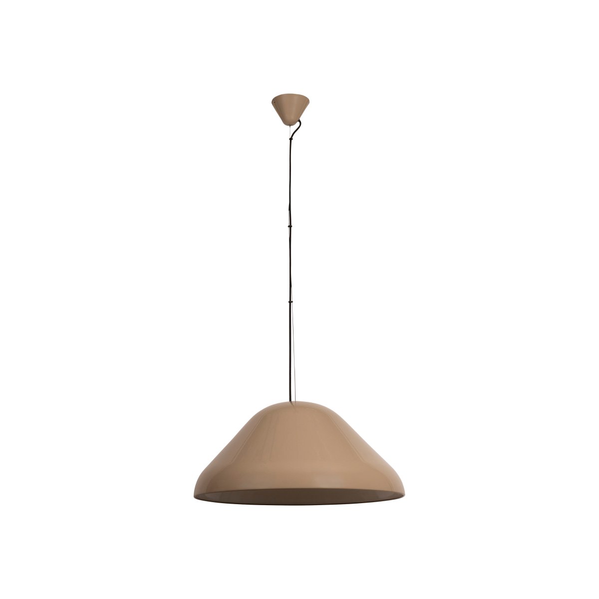 Andres Ø56 Gris pardo Lámpas de techo De Lucide - Andres es una elegante l&aacute;mpara colgante de metal con un acabado brillante en un elegante color topo.