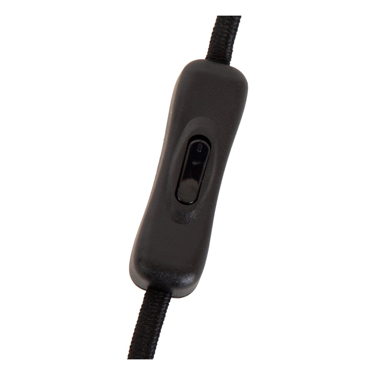 Barone 34cm Gris pardo lámpara de mesa De Lucide - Incluye un cable textil negro de 1,5 m de longitud, un interruptor y un enchufe.