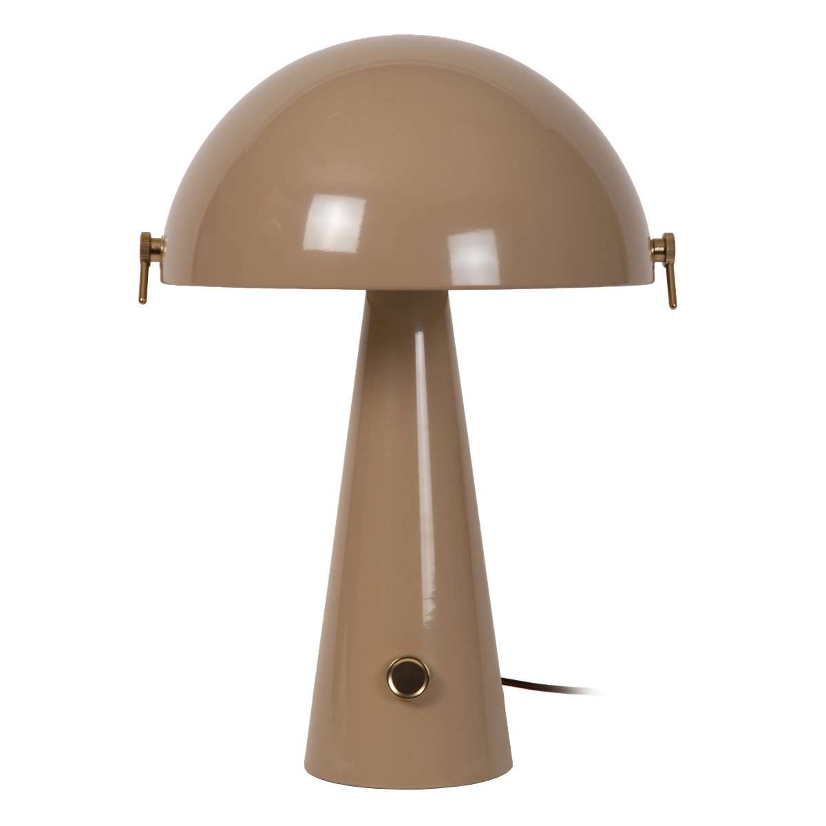 Barone 52cm Gris pardo lámpara de mesa De Lucide - Gracias al regulador de intensidad en la base, la intensidad se puede ajustar f&aacute;cilmente para adaptarse a tus necesidades y estado de &aacute;nimo.