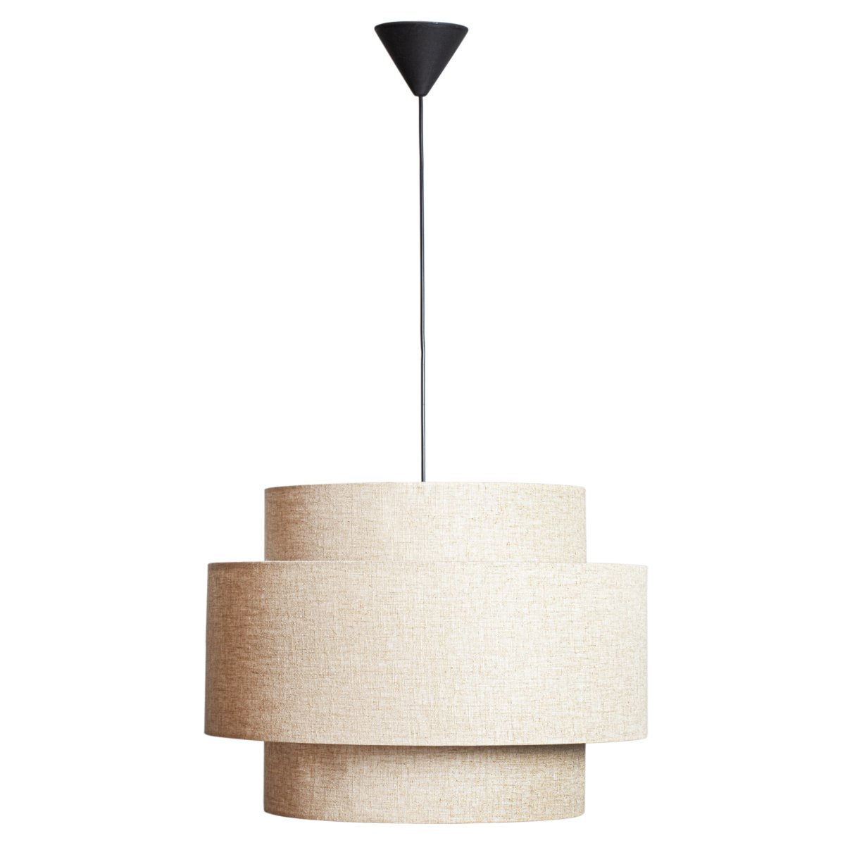 Hilma Ø55 Beige Lámpas de techo De Cottex - La tela beige crea un ambiente c&aacute;lido y acogedor, haciendo de Hilma una l&aacute;mpara vers&aacute;til y f&aacute;cil de combinar con otros muebles.