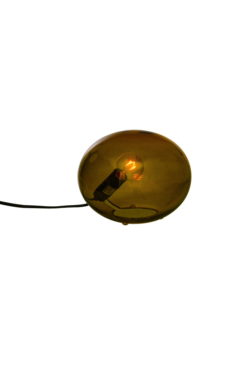 Globus 14cm Marrón lámpara de mesa De Aneta Lighting - L&aacute;mpara de mesa globo realizada en cristal marr&oacute;n con una fuente de luz en el interior de la esfera de cristal, que proporciona una luz decorativa y acogedora.