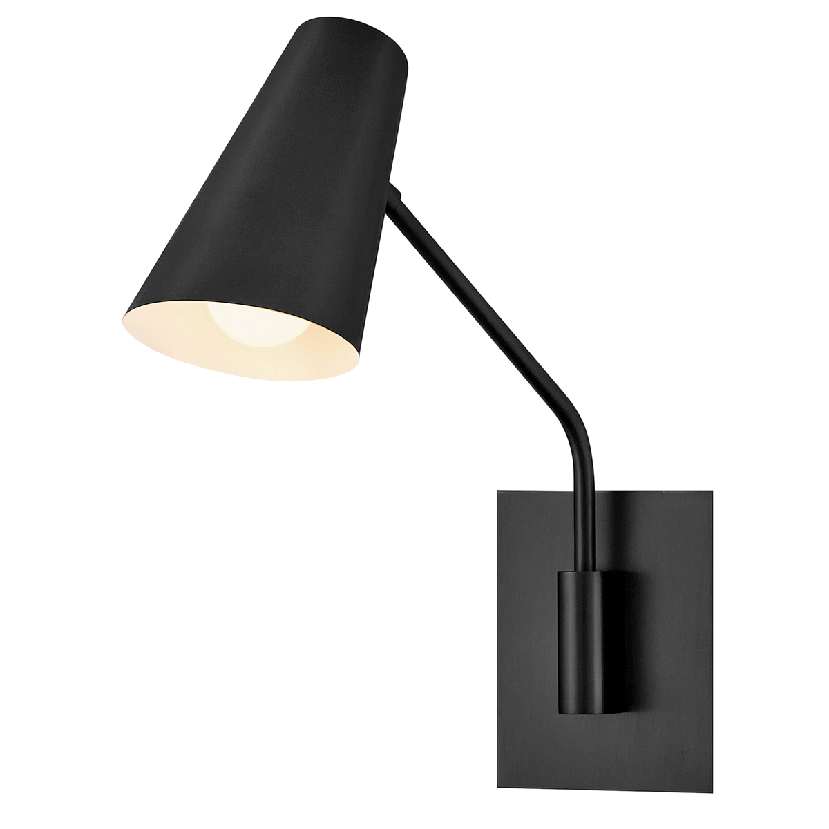 Bray 42cm Negro lámpara de lectura De Elstead Lighting - Bray es una pr&aacute;ctica l&aacute;mpara de pared de dise&ntilde;o minimalista en color negro.