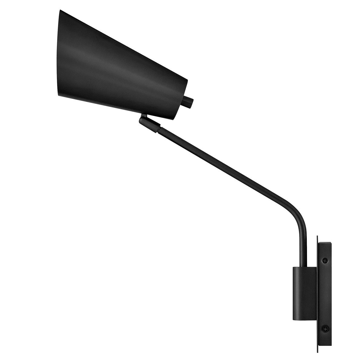 Bray 42cm Negro lámpara de lectura De Elstead Lighting - Bray es una pr&aacute;ctica l&aacute;mpara de pared de dise&ntilde;o minimalista en color negro.