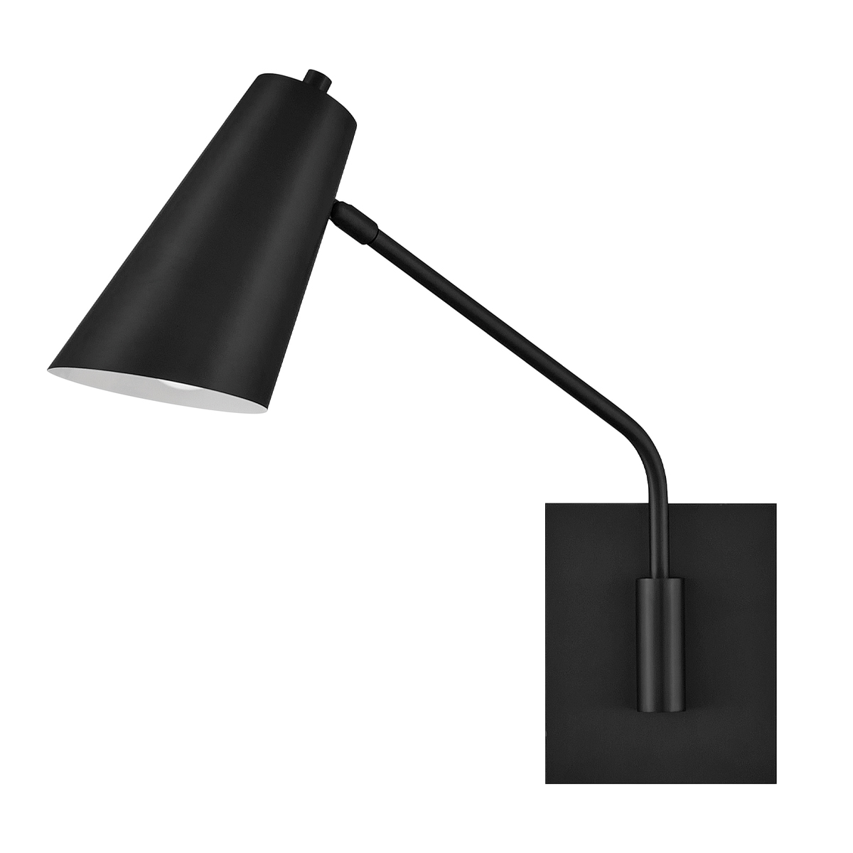 Bray 42cm Negro lámpara de lectura De Elstead Lighting - Bray es una pr&aacute;ctica l&aacute;mpara de pared de dise&ntilde;o minimalista en color negro.