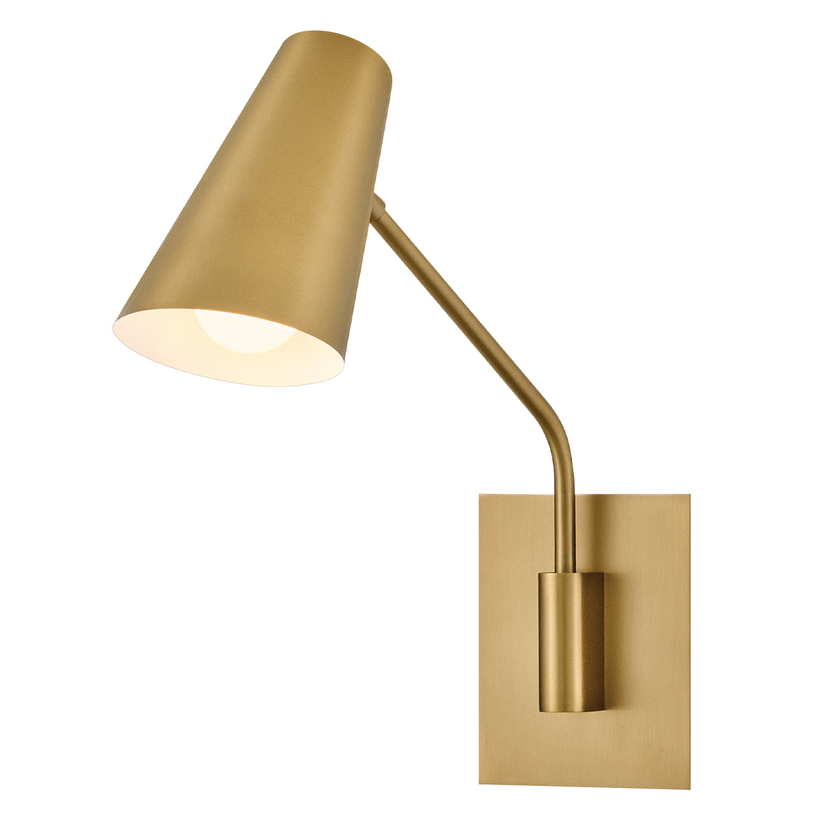Bray 42cm Latón lámpara de lectura De Elstead Lighting - Su dise&ntilde;o estilizado la hace ideal como l&aacute;mpara de mesilla, de sof&aacute; o de sill&oacute;n.