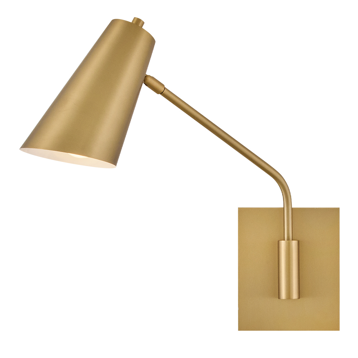Bray 42cm Latón lámpara de lectura De Elstead Lighting - Su dise&ntilde;o estilizado la hace ideal como l&aacute;mpara de mesilla, de sof&aacute; o de sill&oacute;n.