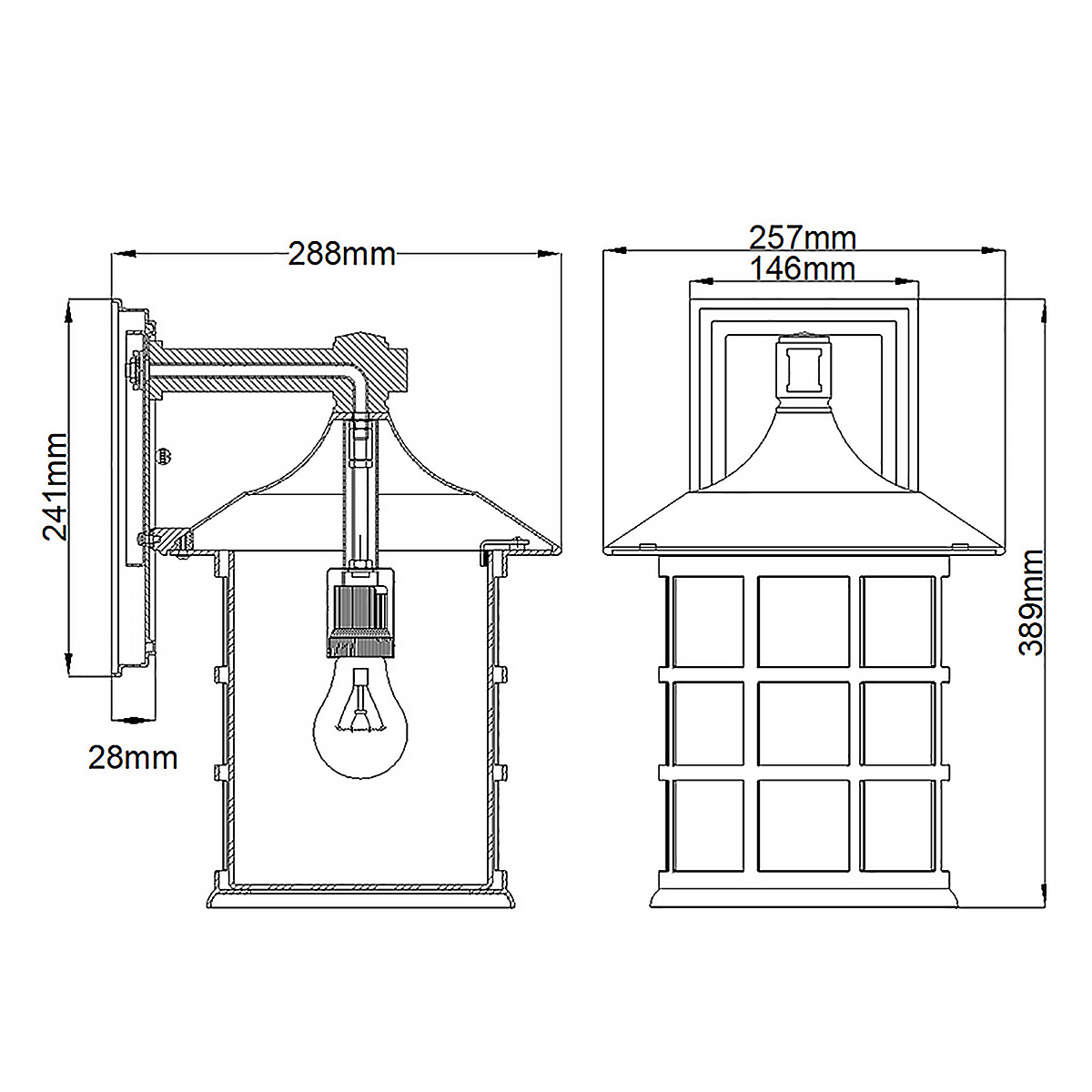 Freeport 40cm Blanco lámpara de exterior De Elstead Lighting - Freeport es una lámpara de pared para exterior encantadora y clásica que combina un diseño tradicional con una durabilidad moderna.