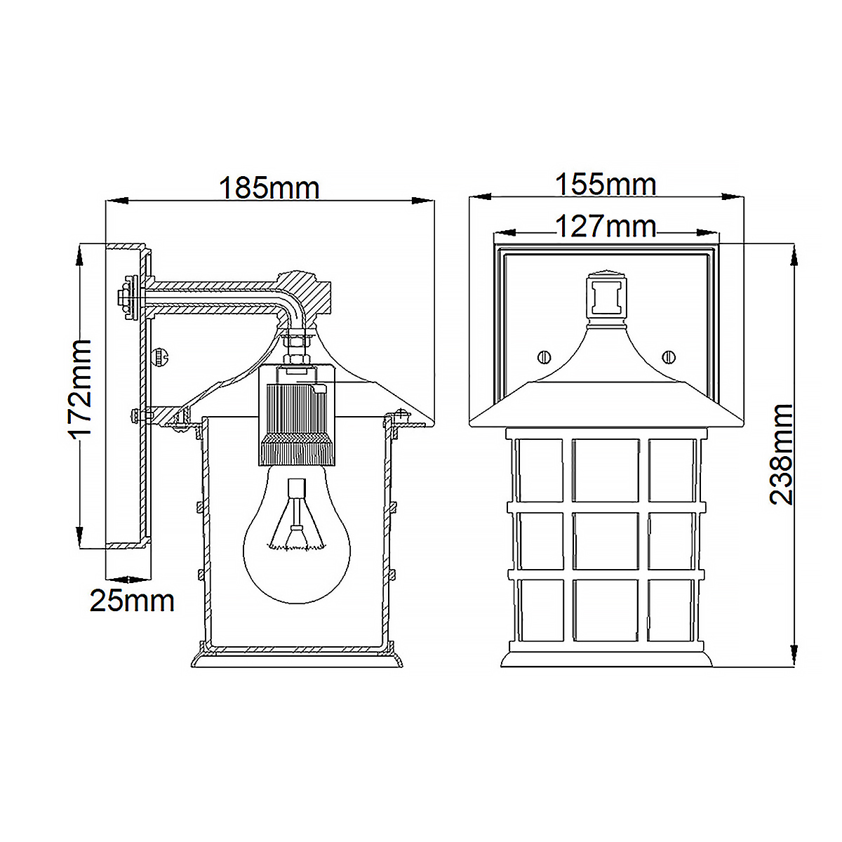 Freeport 24cm Blanco lámpara de exterior De Elstead Lighting - Freeport es una lámpara de pared para exterior encantadora y clásica que combina un diseño tradicional con una durabilidad moderna.