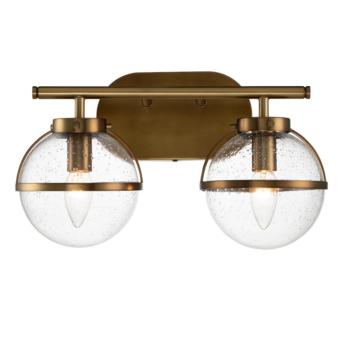 Hollis 40cm Latón antiguo lámpara de baño De Elstead Lighting - El aplique de pared Hollis está inspirado en el estilo Art Decó de los años 20 con su elegante diseño realizado en latón y cristal transparente texturizado.