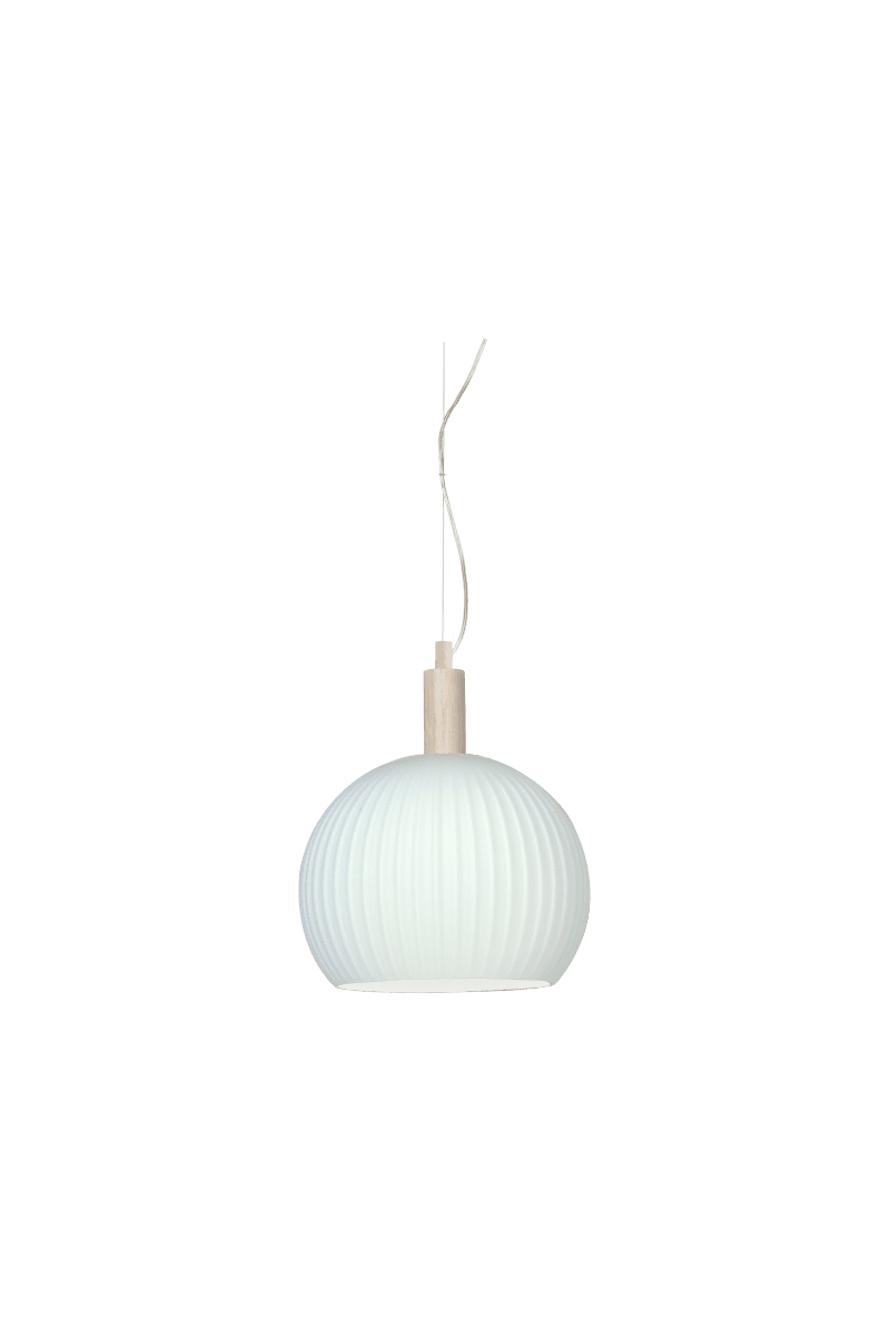 Lapponia Ø35 Blanco Lámpas de techo De Aneta Lighting - La lámpara de techo Lapponia, hecha de vidrio y madera tratada al aceite blanco, aporta un ambiente natural y acogedor a tu hogar.