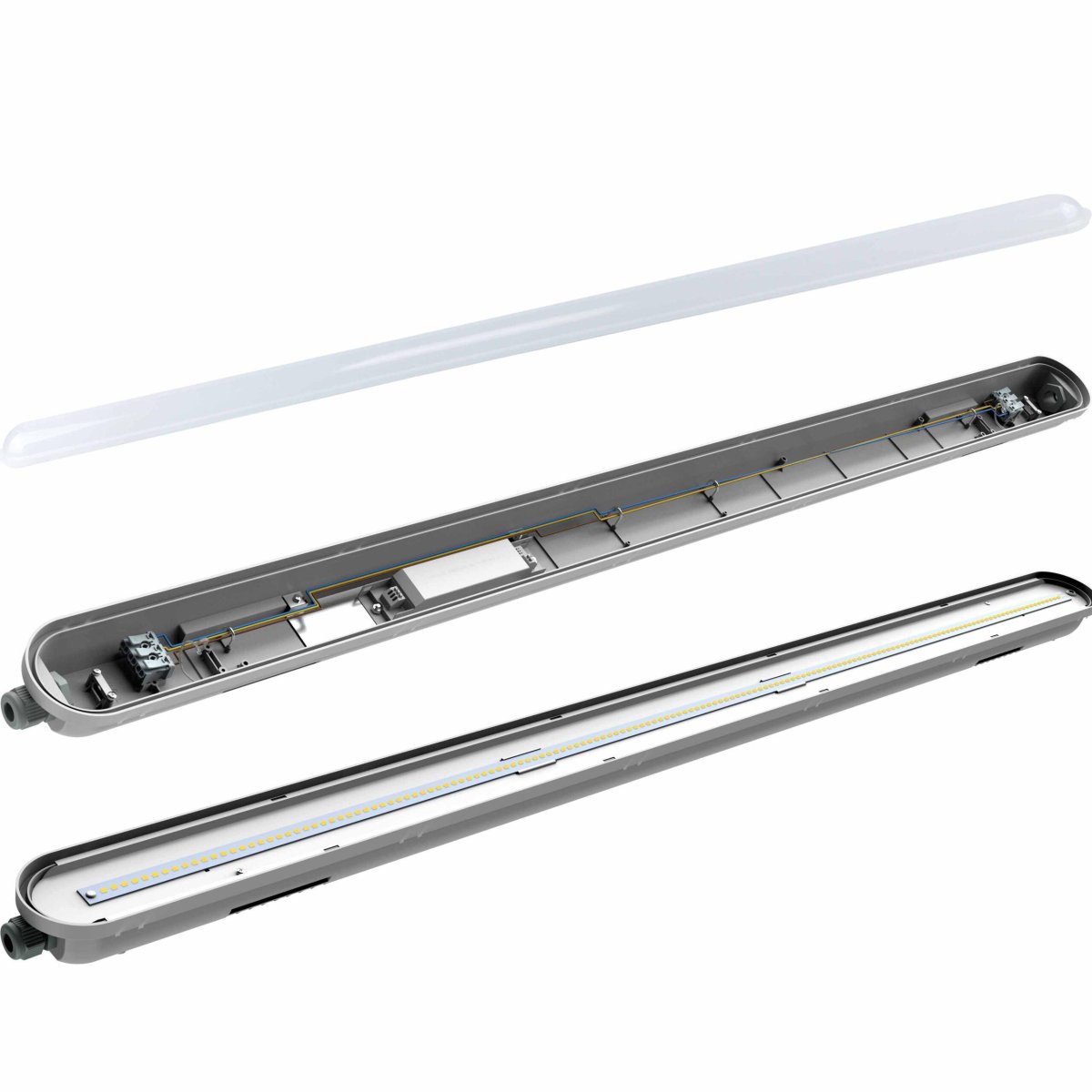 Sixtyfivey 4000K 120cm Gris De Designlight - La luminaria ofrece flexibilidad y facilidad de uso gracias a caracter&iacute;sticas como: Potencia ajustable mediante interruptor DIP para una adaptaci&oacute;n personalizada; Conexi&oacute;n pasante para un f&aacute;cil tendido de cables; Soporte de cable incluido; Construcci&oacute;n robusta para un funcionamiento continuo; Flujo luminoso: 23 W: 3224 lm; 29 W: 3950 lm; 34 W: 4726 lm; 40 W: 5800 lm; IK08.