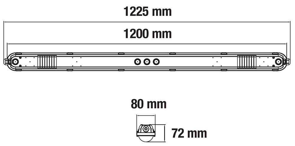 Sixtyfivey 4000K 120cm Gris De Designlight - La luminaria ofrece flexibilidad y facilidad de uso gracias a caracter&iacute;sticas como: Potencia ajustable mediante interruptor DIP para una adaptaci&oacute;n personalizada; Conexi&oacute;n pasante para un f&aacute;cil tendido de cables; Soporte de cable incluido; Construcci&oacute;n robusta para un funcionamiento continuo; Flujo luminoso: 23 W: 3224 lm; 29 W: 3950 lm; 34 W: 4726 lm; 40 W: 5800 lm; IK08.