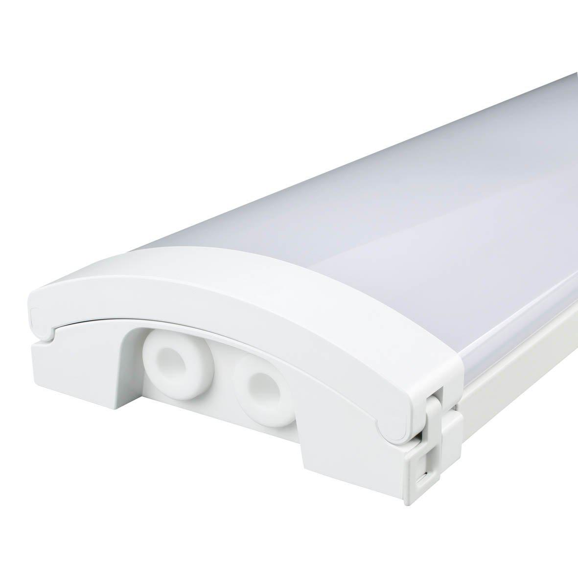Liny Grab 3000/4000K 150cm Blanco De Designlight - Gracias al bloque de terminales de conexi&oacute;n r&aacute;pida y al cableado pasante, se reduce el tiempo de instalaci&oacute;n, lo que hace que la luminaria sea adecuada tanto para peque&ntilde;as intervenciones como para instalaciones de mayor envergadura.