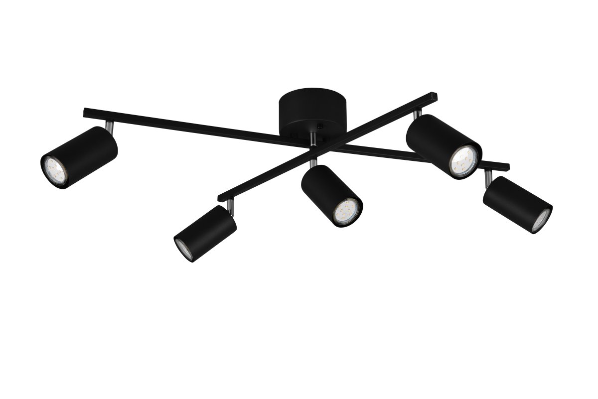 Marlina 5 Negro foco de techo De Trio Lighting - La lámpara de techo de 5 luces MARLEY es a la vez funcional y elegante.