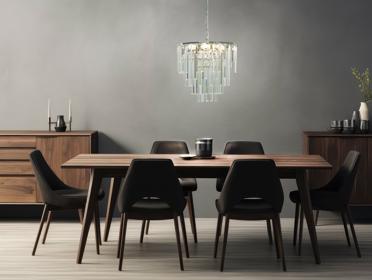Strati Ø45 Cromo cristal De Aneta Lighting - Deja que Strati ilumine la mesa del comedor durante cenas acogedoras o se convierta en el centro de atenci&oacute;n de la sala de estar o el dormitorio.