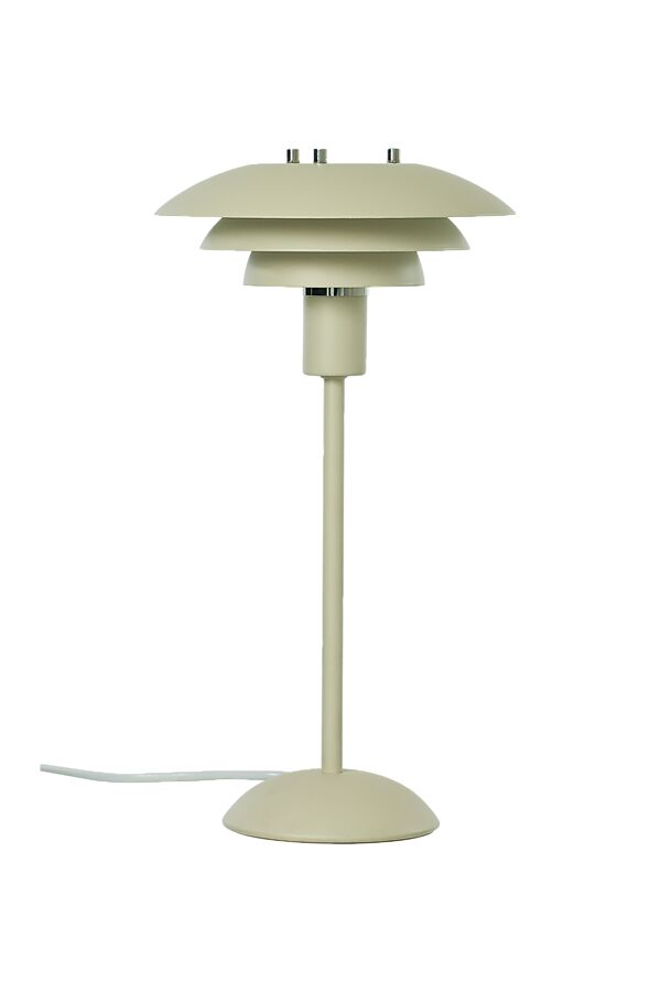 Epsilon 37cm Beige lámpara de mesa De Aneta Lighting - La pequeña pantalla lo hace adecuado para su uso en una ventana o en un estante, por ejemplo.