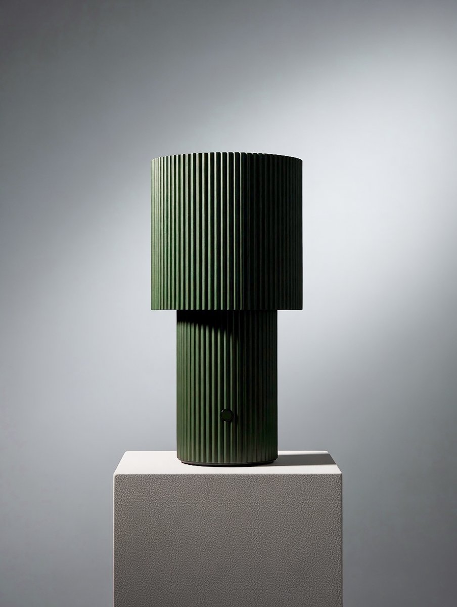 Iluma 22cm verde oliva portátil De Herstal - Ya sea disfrutando de ma&ntilde;anas tranquilas junto a la ventana o cenando en el balc&oacute;n, siempre est&aacute; al alcance y crea el ambiente perfecto.