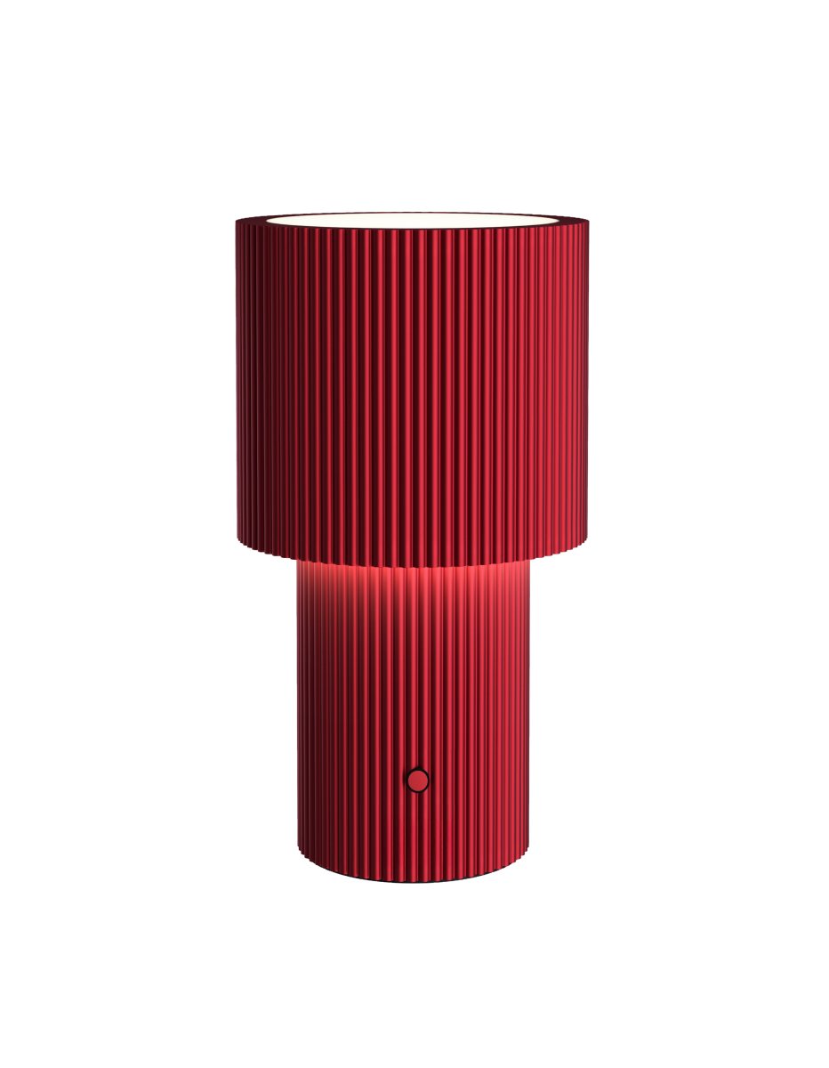 Iluma 22cm ROJO portátil De Herstal - Ya sea disfrutando de ma&ntilde;anas tranquilas junto a la ventana o cenando en el balc&oacute;n, siempre est&aacute; al alcance y crea el ambiente perfecto.