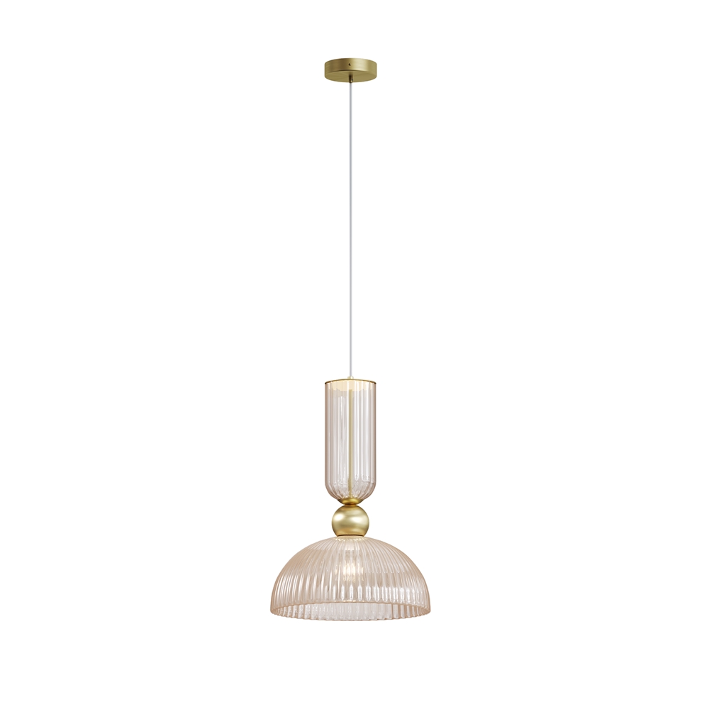 Antic Ø30 brandy Lámpas de techo De Maytoni - El cristal color co&ntilde;ac emite una luz suave y agradable, creando un ambiente c&aacute;lido y acogedor.