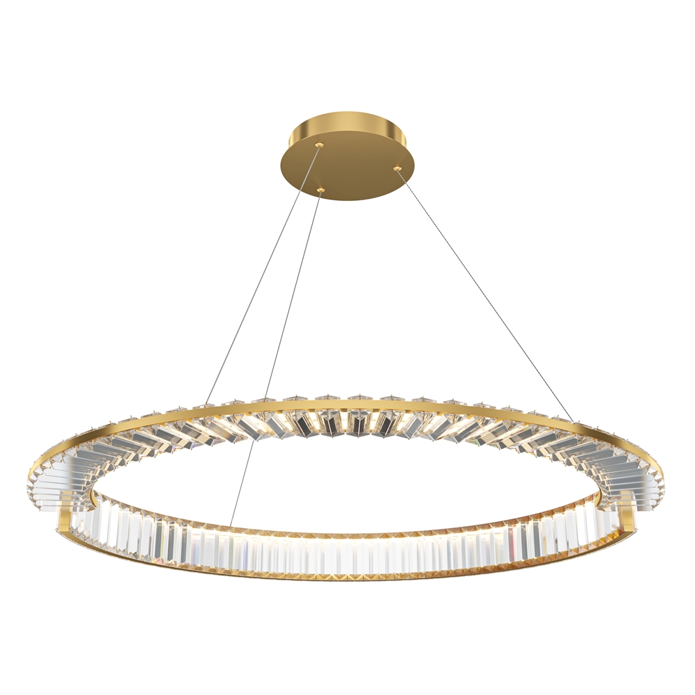 Krone Ø80 Latón Lámpas de techo De Maytoni - Con su generoso di&aacute;metro de 80 cm, se convierte en un punto focal de lujo en el hogar y proyecta una luz c&aacute;lida y acogedora.