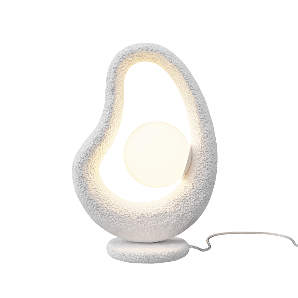 Opus 38cm Blanco lámpara de mesa De Maytoni - La pantalla de cristal blanco emite una luz suave y agradable que crea un ambiente armonioso en la habitaci&oacute;n.