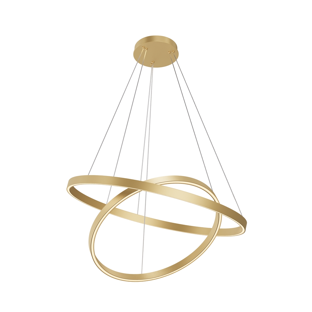 Rim Ø80 Latón Lámpas de techo De Maytoni - Los dos anillos se pueden ajustar individualmente en altura e inclinaci&oacute;n, lo que permite crear un ambiente personal y adaptar la forma de la luz a la habitaci&oacute;n.