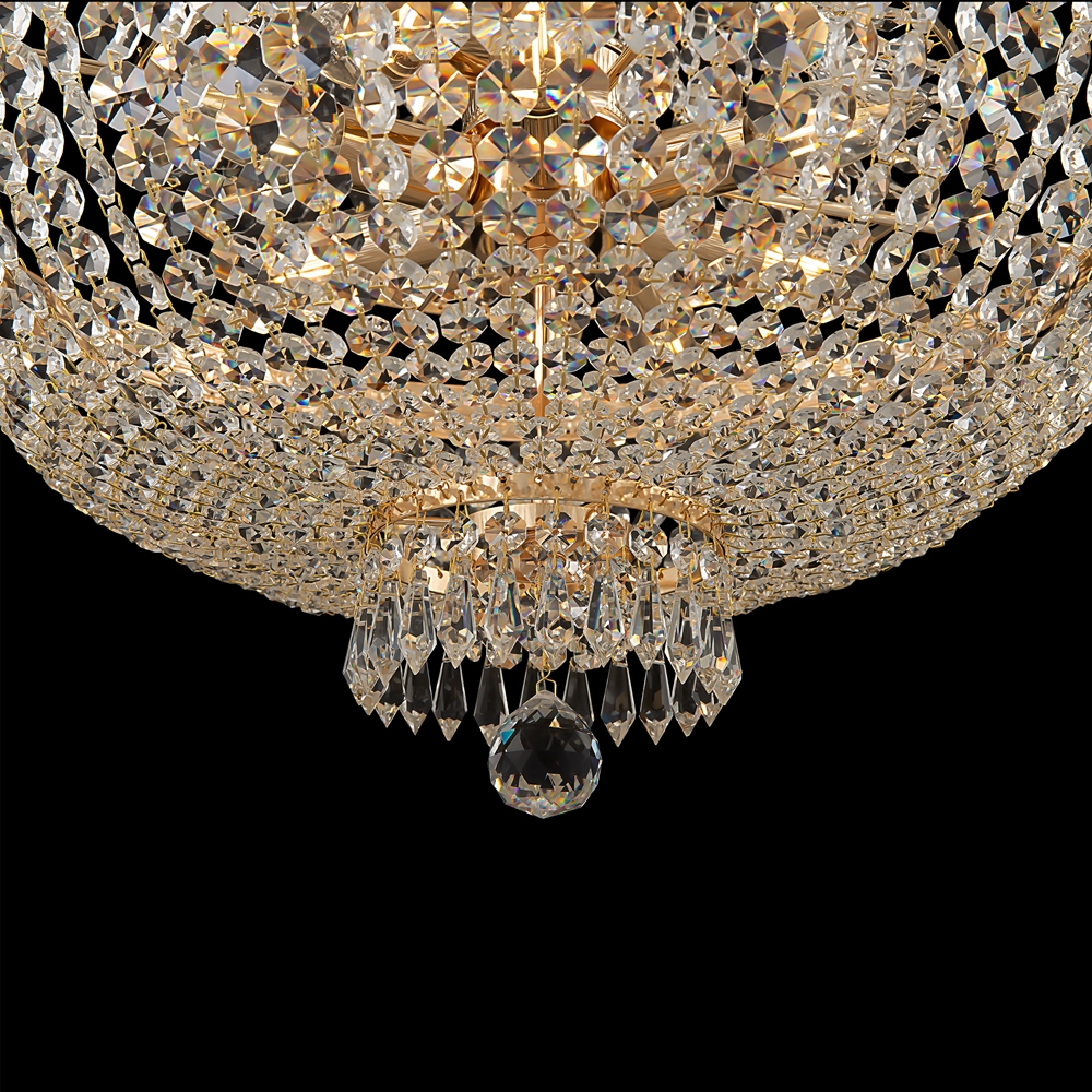 Bella Ø50 Oro cristal De Maytoni - Bella es una elegante y majestuosa l&aacute;mpara de ara&ntilde;a realizada en metal con un noble acabado en oro.