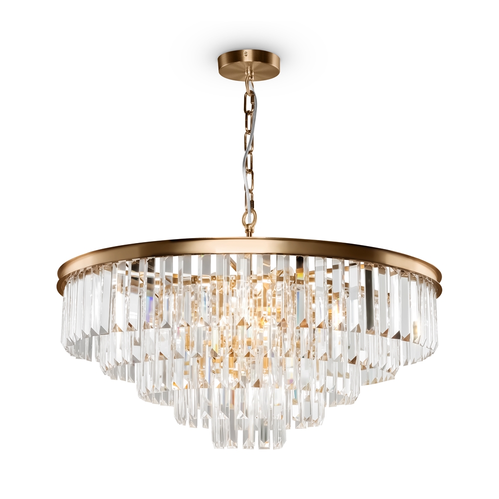 Revero Ø70 Latón cristal De Maytoni - Un detalle interior perfecto para crear un ambiente lujoso en el pasillo, la sala de estar o encima del comedor, donde funciona tanto como fuente de luz como decoraci&oacute;n en el techo.