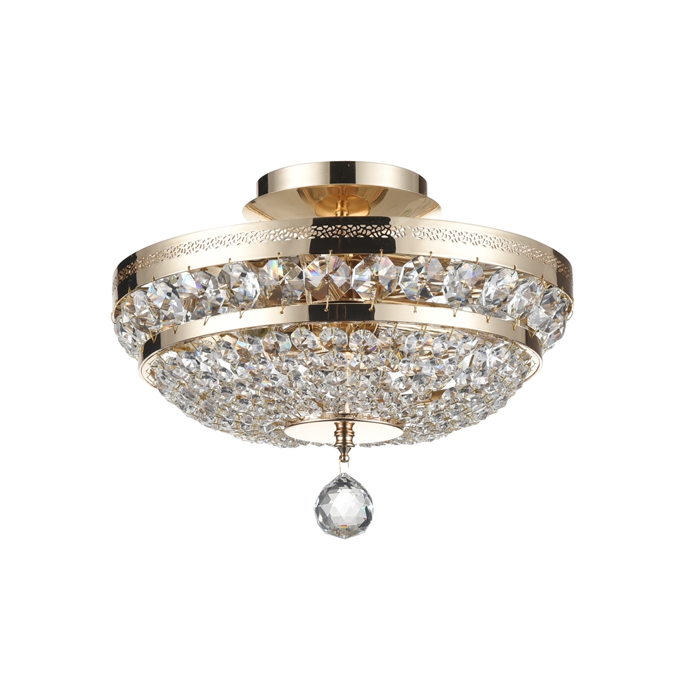 Ottilia Ø32 Oro cristal De Maytoni - Ottilia es una elegante l&aacute;mpara de techo de cristal realizada en metal con un noble acabado dorado.