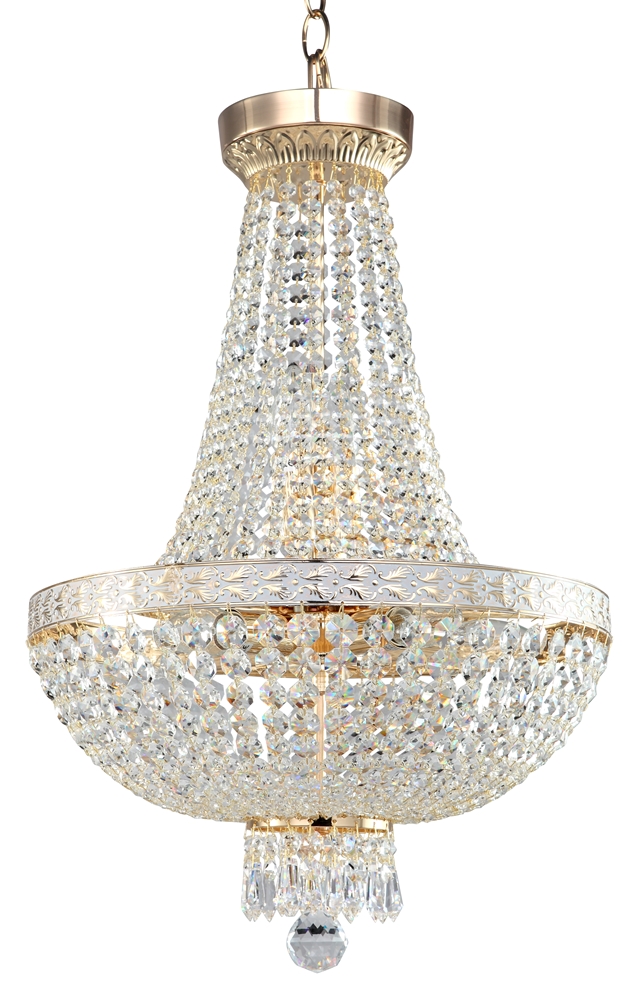 Bella Ø40 Oro cristal De Maytoni - Bella es una elegante y majestuosa l&aacute;mpara de ara&ntilde;a realizada en metal con un noble acabado en oro.