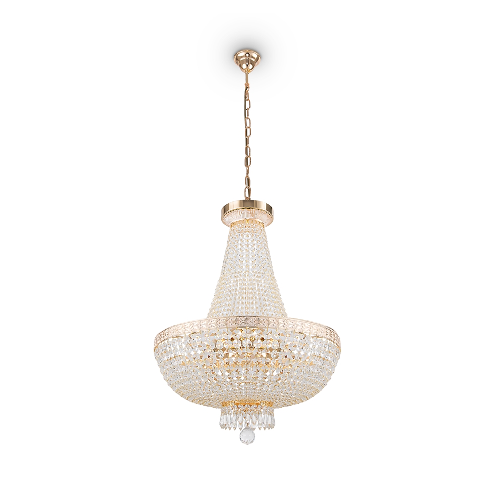 Bella Ø50 Oro cristal De Maytoni - Bella es una elegante y majestuosa l&aacute;mpara de ara&ntilde;a realizada en metal con un noble acabado en oro.